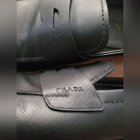 Prada Men's Saffiano Leather Black Loafers 2DC213 Size 11 GC - Picture 14 of 16